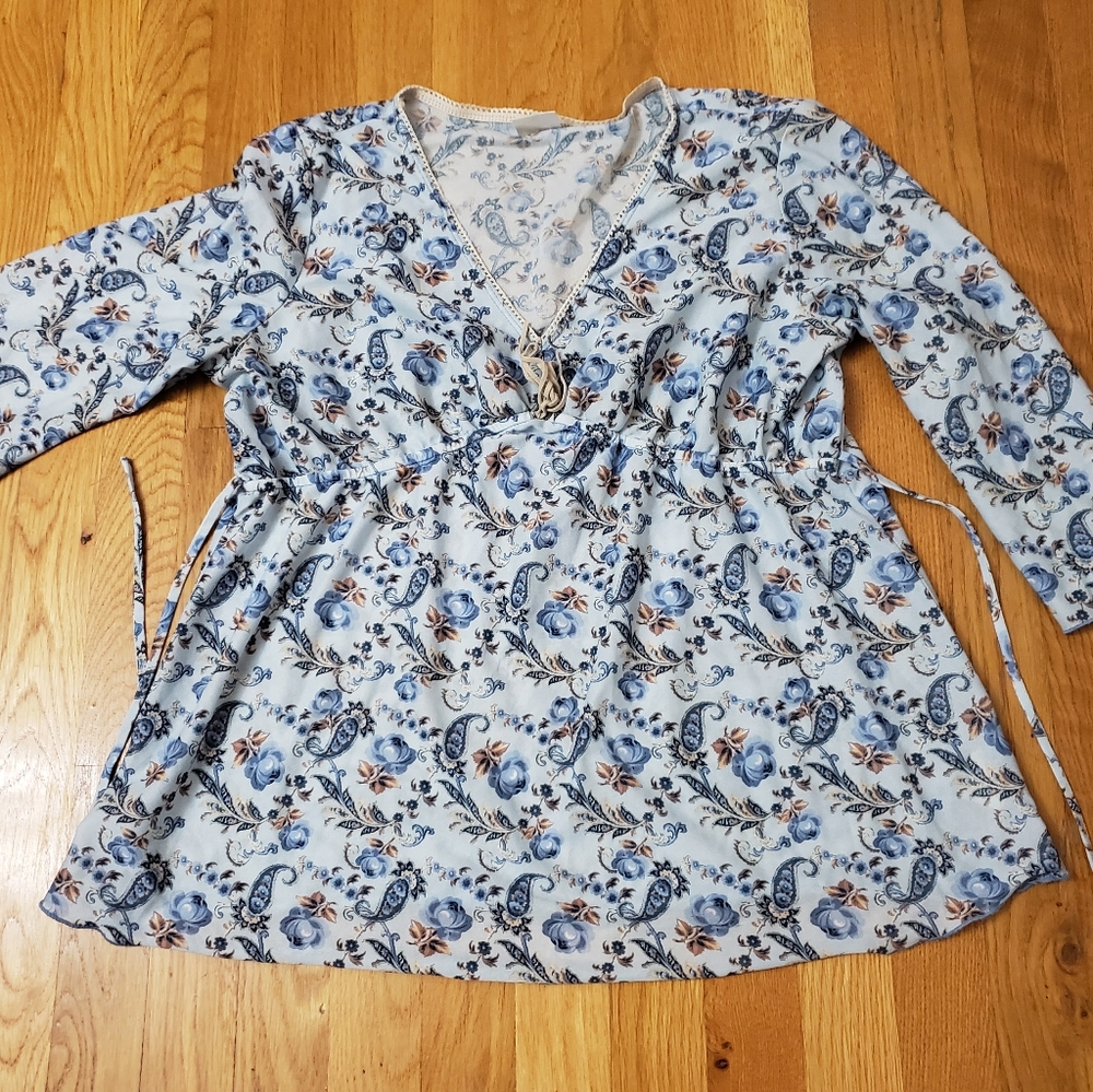 Soft Paisley Motherhood Maternity w drawstrings